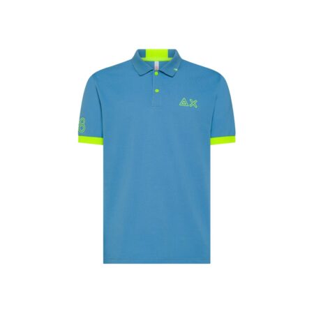 SUN68 POLO LOGO FLUO M/C