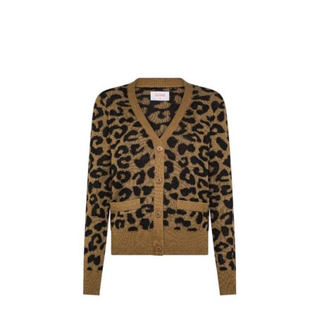 SUN68 CARDIGAN LEOPARD L/S